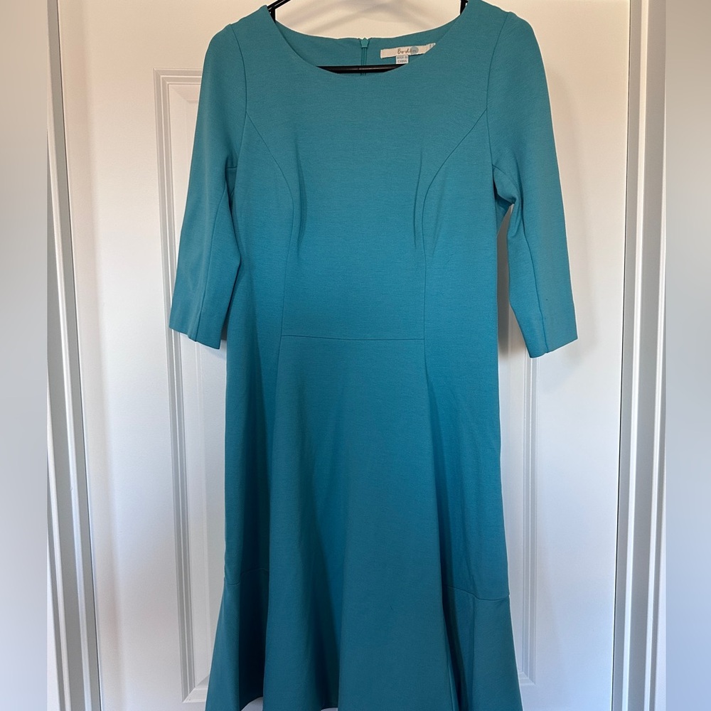 Boden Teal Long Sleeve Dress